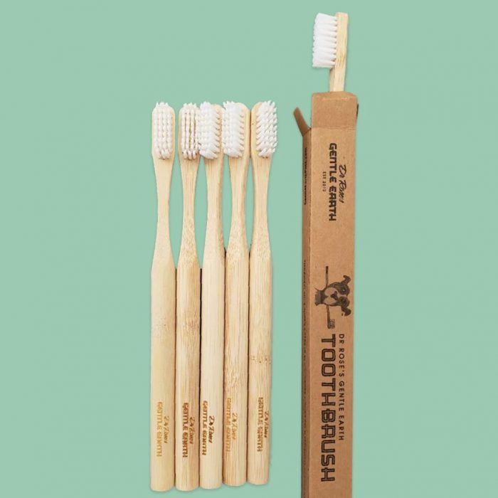 Gentle Earth Pets safe natural dog toothbrushes and packaging